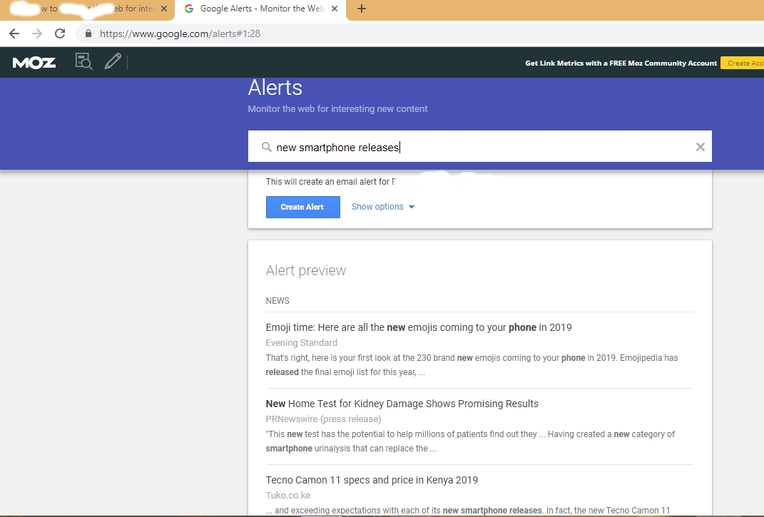 How To  Use Google Alert to Track Your Favorite Topics On The Web 