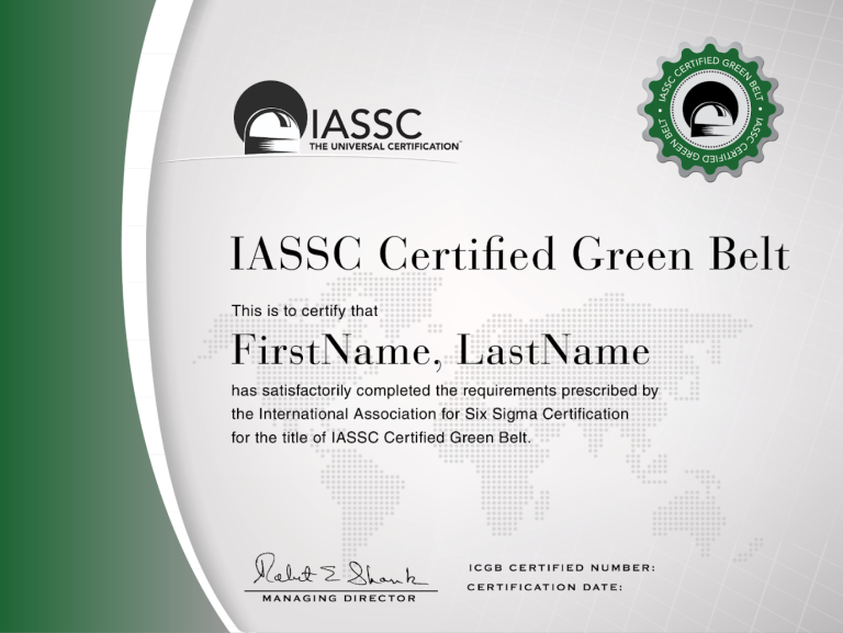 What is Certified Lean Six Sigma Green Belt